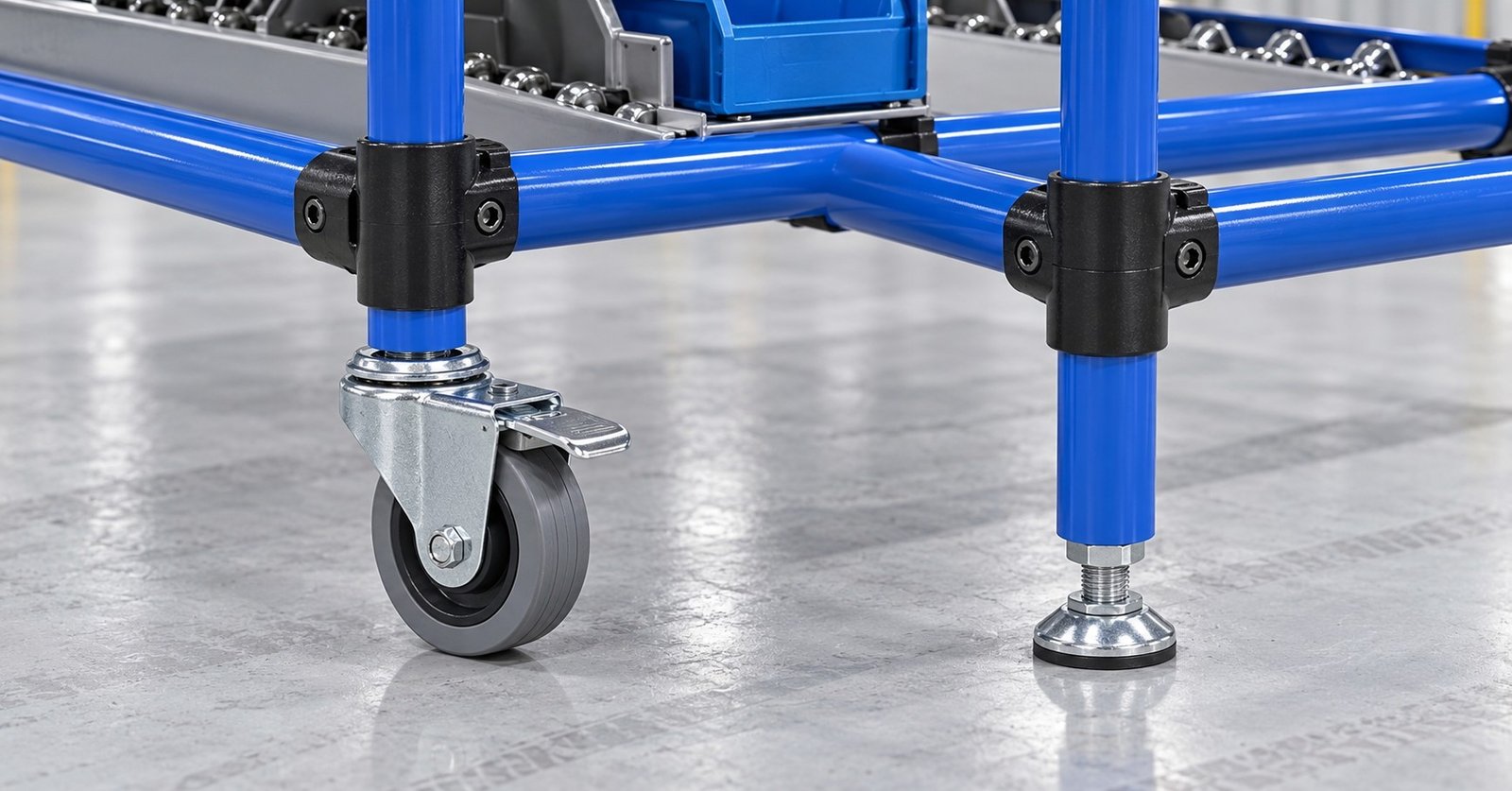 Caster dan Adjuster untuk Trolley & Rak Pipe Joint